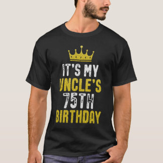 Gele Kroon 75ste verjaardag voor oom van nicht en T-shirt