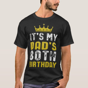 Gele kroon 80e dag voor papa van zoon dochter t-shirt