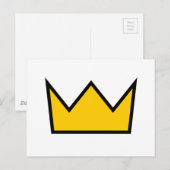Gele kroon briefkaart (Voorkant / Achterkant)