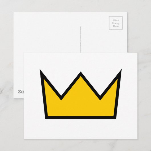Gele kroon briefkaart (Voorkant / Achterkant)