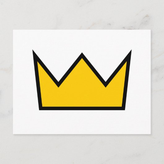 Gele kroon briefkaart (Voorkant)