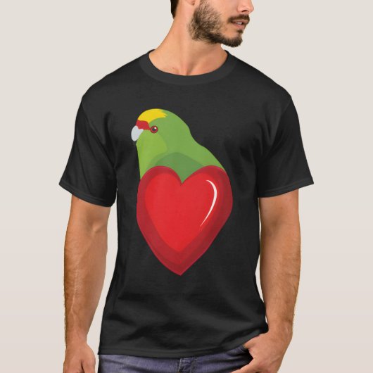 Gele kroonparkiet Parrot Heart Pocket T-shirt (Voorkant)