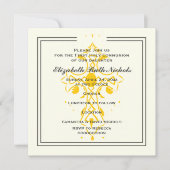 Gele kruis eerste communie bevestiging kaart (Voorkant)