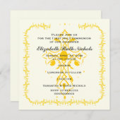 Gele kruis eerste communie bevestiging kaart (Voorkant / Achterkant)