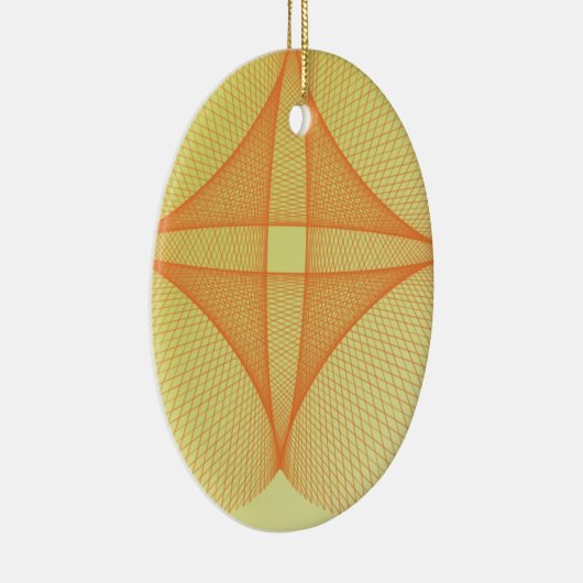 gele kruis keramisch ornament (Rechts)