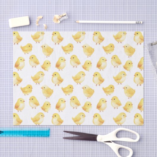 Gele Kuikens Baby Shower Tissuepapier (Craft)