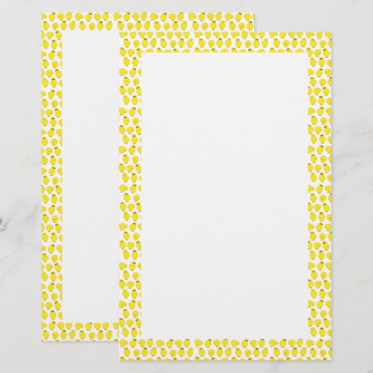 Gele kuikens Pasen Briefpapier (Voorkant / Achterkant)