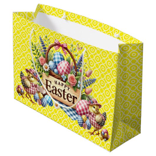 Gele kuikens Pasen Groot Cadeauzakje (Achterkant Gekanteld)