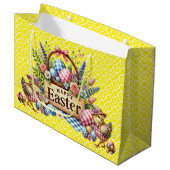 Gele kuikens Pasen Groot Cadeauzakje (Voorkant Gekanteld)