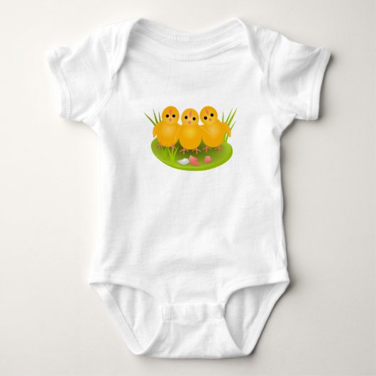 Gele kuikens romper (Voorkant)