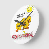 Gele Kuikens Zon Bloemen Klok (Hoek)