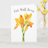 Gele Kunst | van de Waterverf van de Bloem wordt Kaart (Gele Bloem)