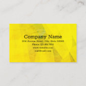 Gele kunstachtergrond visitekaartje (Achterkant)