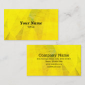 Gele kunstachtergrond visitekaartje (Voorkant / Achterkant)