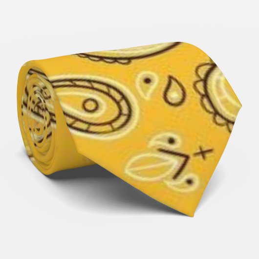 Gele kussen stropdas (Opgerold)