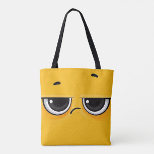 Gele kwade kant tote bag