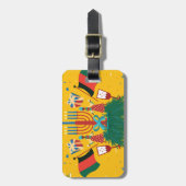 gele Kwanzaa Bagagelabel (Voorkant verticaal)