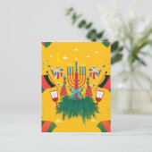 gele Kwanzaa Briefkaart (Staand voorkant)