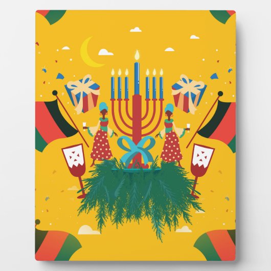 gele Kwanzaa Fotoplaat (Voorkant)