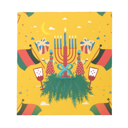 gele Kwanzaa Notitieblok (Voorkant)