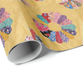 gele kwilt cadeaupapier (Rol Hoek)