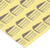 Gele laagcacaocoaat Slice Chocolate Icking Bake Sa Tafelkleed (Gekanteld)