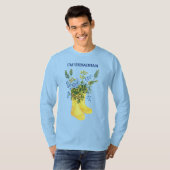 Gele laarzen met blauwe bloemen Oekraïne Sweatshir T-shirt (Voorkant volledig)