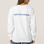 Gele laarzen met blauwe bloemen Oekraïne Trui (Achterkant)