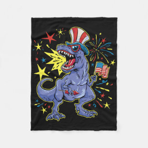 Gele Lab 4 juli ontwerp patriottische Pup Labrad Fleece Deken
