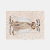 Gele lab Angel Fleece Blanket (Voorkant (Horizontaal))