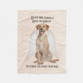 Gele lab Angel Fleece Blanket (Voorkant)