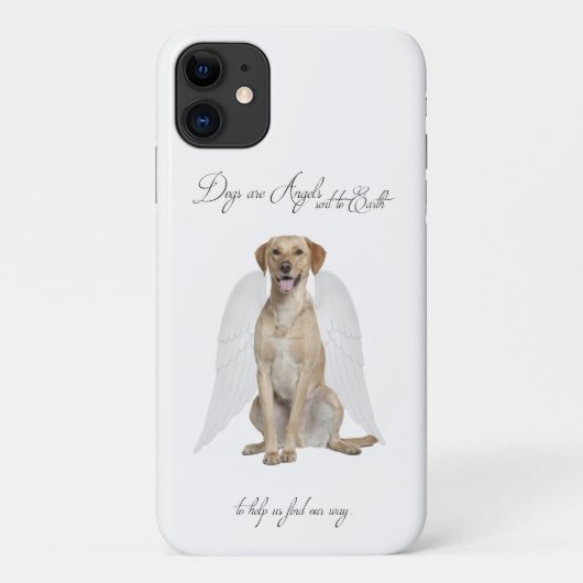 Gele Lab Angel iPhone Case (Achterkant)