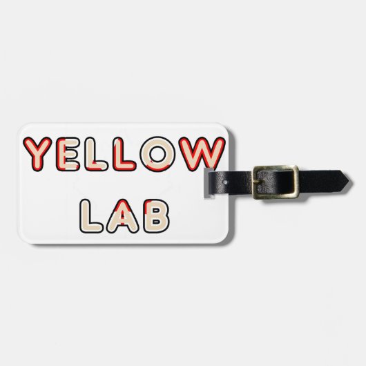 gele lab Canadese vlag in naam Bagagelabel (Voorkant horizontaal)