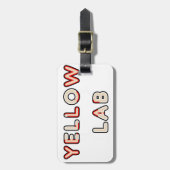 gele lab Canadese vlag in naam Bagagelabel (Voorkant verticaal)