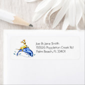 Gele lab Dolphin Ride Etiket (Insitu)