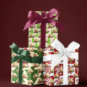 Gele Lab Feestelijke Kersthond Inpakpapier Vel