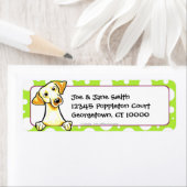 Gele lab groene Stippen Etiket (Insitu)