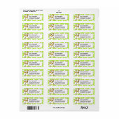 Gele lab groene Stippen Etiket (Full Sheet)