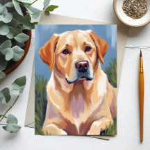 Gele Lab hond huisdier schilderij