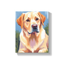 Gele Lab hond huisdier schilderij