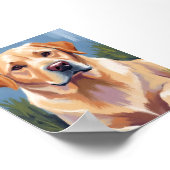 Gele Lab hond huisdier schilderij kunst poster afd (Hoek)