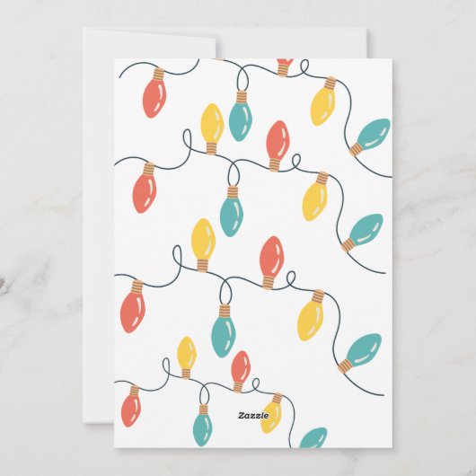 Gele Lab kerstboom Feestdagenkaart (Achterkant)