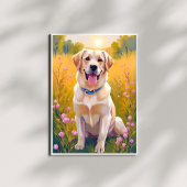Gele Lab Labrador Retriever Hond Huisdier Schilder Poster