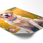 Gele Lab Labrador Retriever Hond Huisdier Schilder Poster (Hoek)