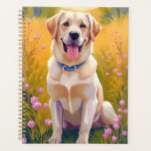 Gele Lab Labrador Retriever Hond Schilderij Planner (Voorkant)