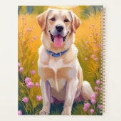 Gele Lab Labrador Retriever Hond Schilderij Planner (Achterkant)