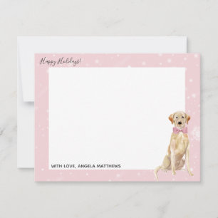 Gele Lab Labrador Retriever Vakantie Notitiekaart Notitiekaartje