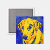 Gele Lab magneet - "Archie" (Voorkant / Achterkant)