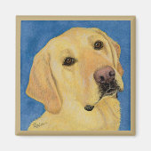 Gele Lab magneet - "Rivier" (Voorkant)