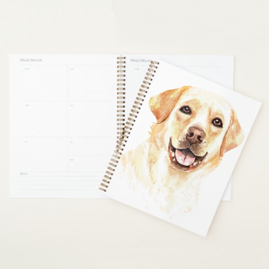 gele lab Puppy Dog Waterverf Labrador Retriever Planner (Display)